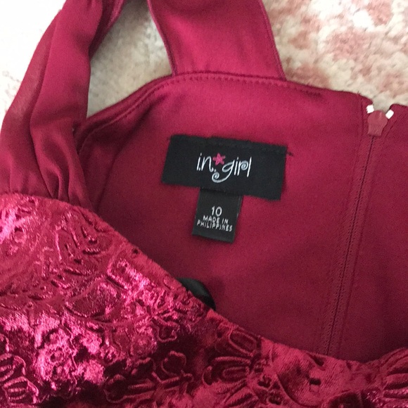 SALE ❤️In Girl wine color dress size 10 - Picture 5 of 5
